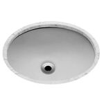 Cuba de Embutir Oval 39x30cm Cinza Prata Celite