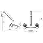 Torneira Misturador de Parede para Cozinha Slim Cross Perflex