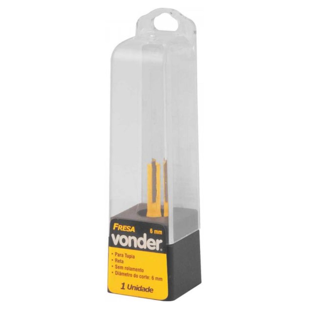 Fresa com Dentes de Metal Duro Reta para Acabamento sem Rolamento 6mm Vonder