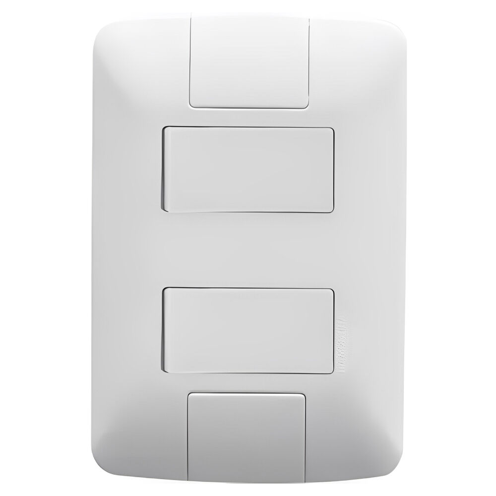 Conjunto 4x2 com 2 Interruptores Simples Aria 6A/250V Branco Tramontina