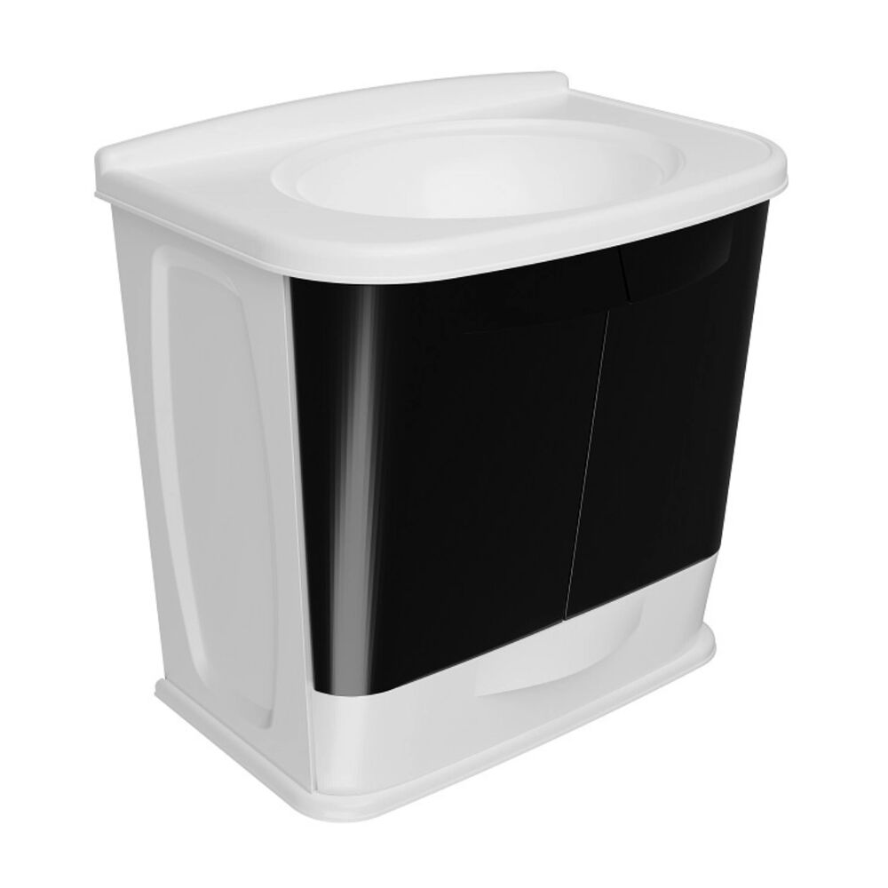 Gabinete Plástico com Pia Gab Fit Preto Astra