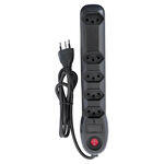 Filtro Linha Cabo PP 5 Tomadas 10A 2P+T Bivolt Preto 31 Megatron