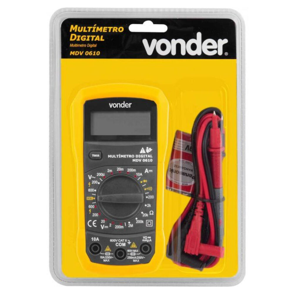 Multímetro Digital MDV 0610 Vonder