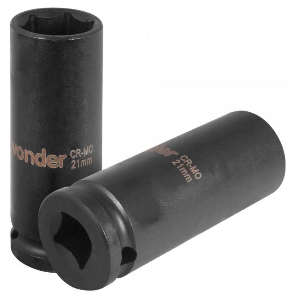 Soquete Sextavado Longo de Impacto 21mm Encaixe de 1/2" Vonder