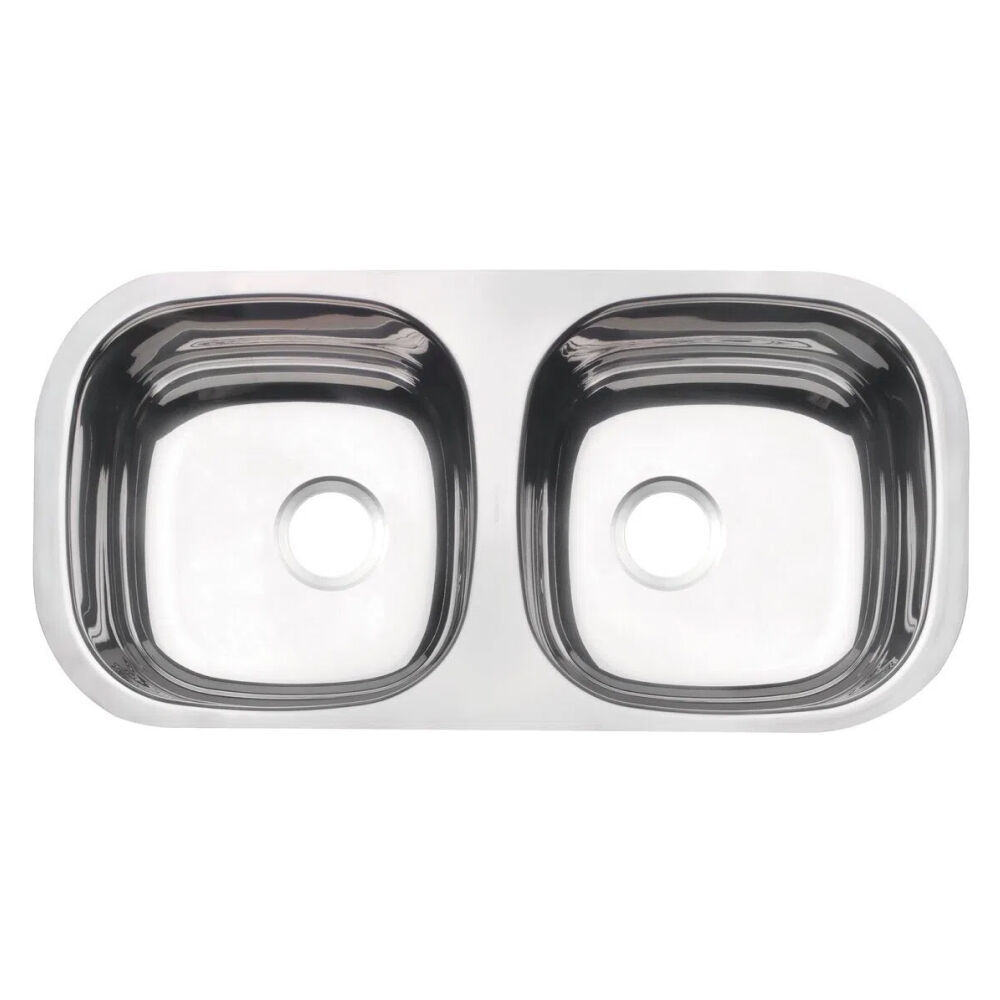 Cuba de Embutir Dupla Isis 2C 34 BL em Aço Inox Polido 72x34cm Tramontina