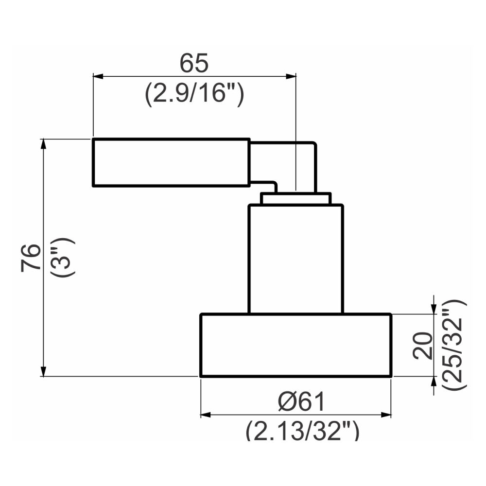 Acabamento Registro Base Deca 1/2" e 3/4" e 1" (Pequeno) Titânio Futura Perflex