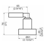 Acabamento Registro Base Deca 1/2" e 3/4" e 1" (Pequeno) Titânio Futura Perflex