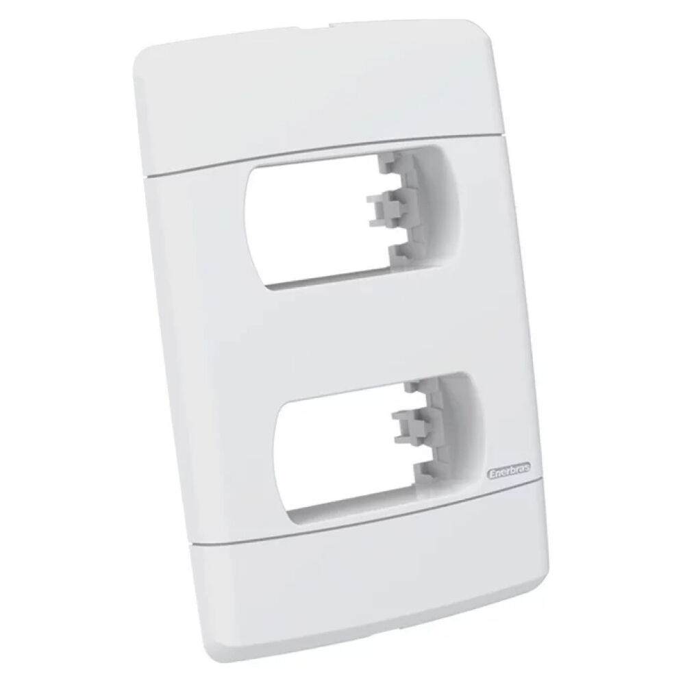Placa para 2 Módulos Distanciados 2x4 Branca Neo Sottile Enerbras