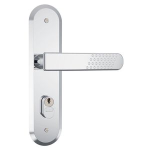 Fechadura Stam 1801/21 Externa Acabamento Cromado - Espelho de Aço Inox 35274 Fechadura Stam 1801/21 Externa Acabamento Cromado - Espelho de Aço Inox 35274