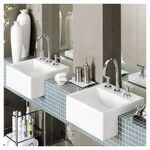 Cuba de Semi Encaixe Retangular com Mesa 43x42cm Branca Icasa