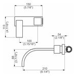 Torneira de Parede para Banheiro (Base embutir) Exata Perflex