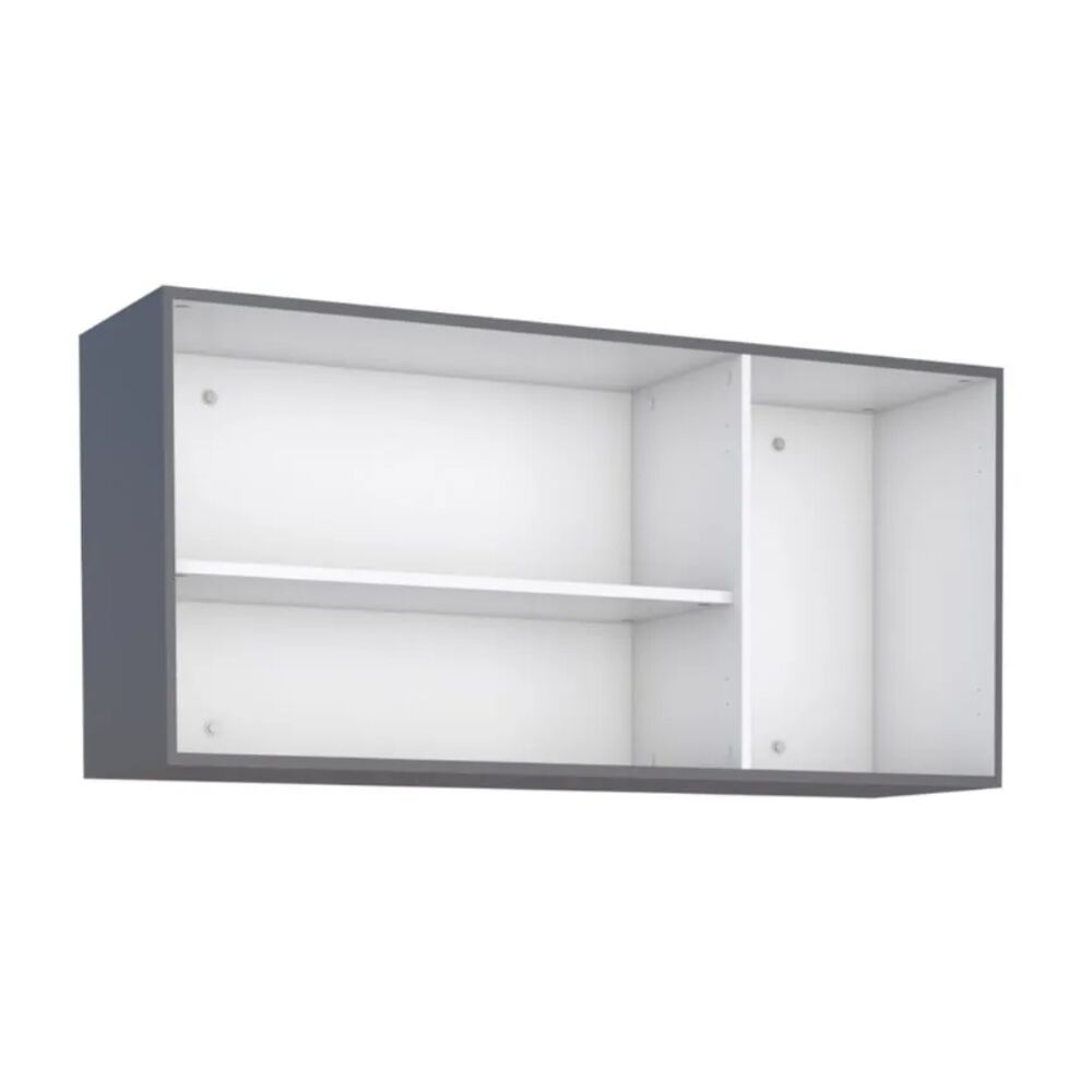 Armário Aéreo Cisne 116x36,5x57cm Cinza Cozimax