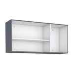 Armário Aéreo Cisne 116x36,5x57cm Cinza Cozimax