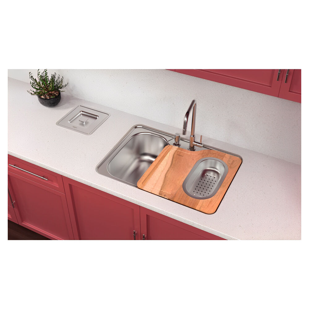 Cuba de Sobrepor Morgana Inox com Acessórios 69 x 49 Tramontina