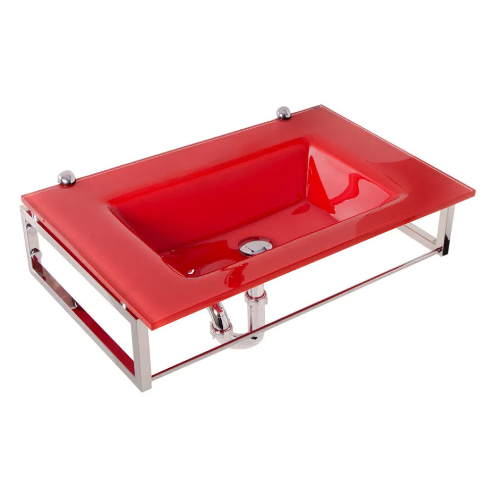 Gabinete de Vidro William 71x46x17,5cm Vermelho Astra