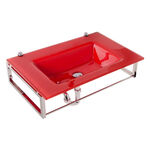 Gabinete de Vidro William 71x46x17,5cm Vermelho Astra