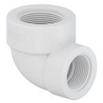 Joelho 90° de Redução Roscável 3/4" x 1/2" Branco Tigre