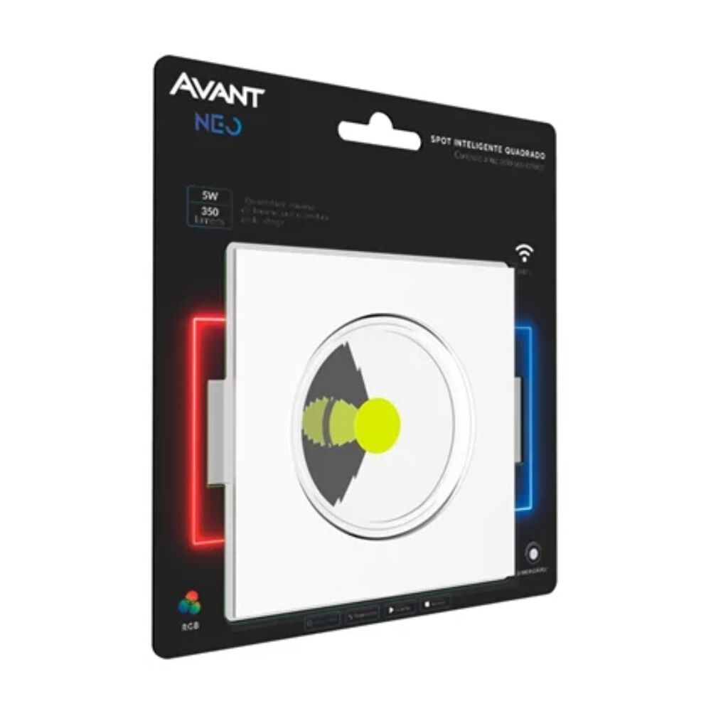 Spot Led Smart Wi-Fi Inteligente NEO de Embutir RGB 5W 2700K Branco Avant
