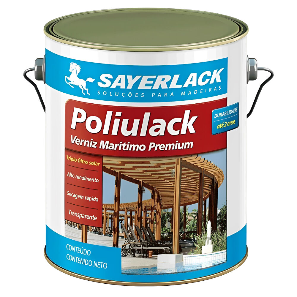 Verniz Poliulack Brilhante Marítimo Triplo Filtro Solar 900ml Sayerlack