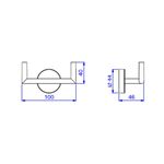 Cabide Duplo Disco Cromado Deca