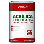 Tinta Acrílica Fosco Econômica 18L Argalit