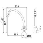 Torneira para Cozinha de Mesa Loren Fit Cross Cromada Lorenzetti