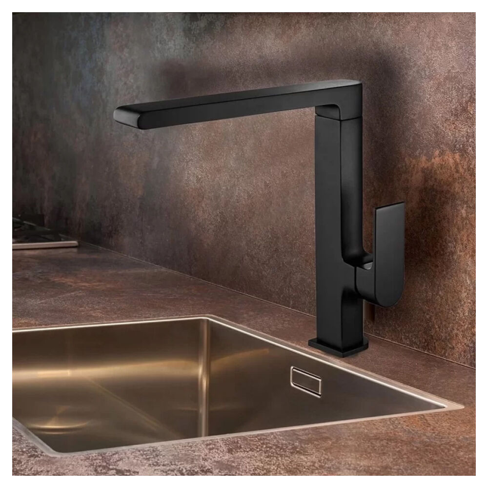 Misturador Monocomando de Mesa para Cozinha Loren Like Bica Móvel Black Lorenzetti