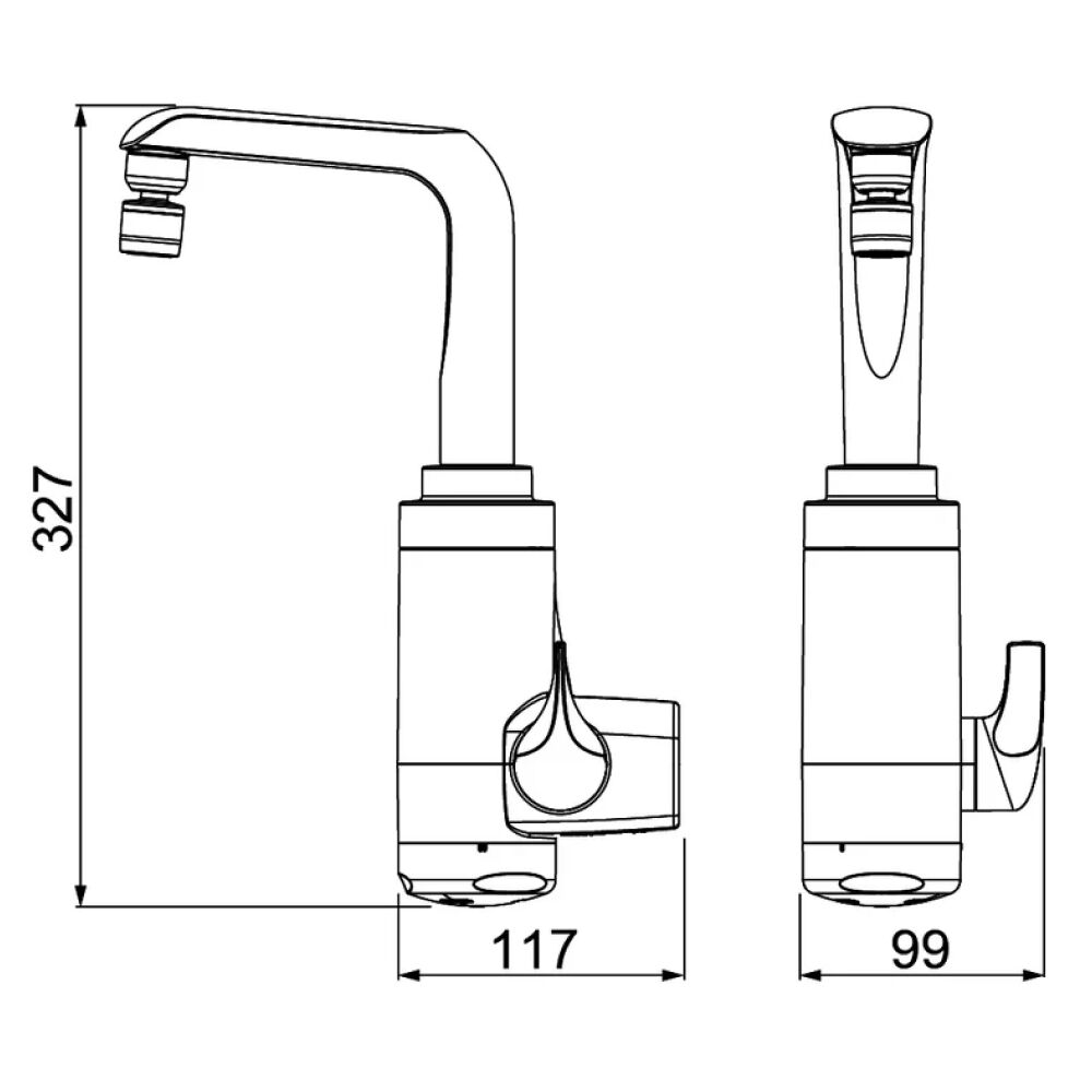 Torneira Elétrica para Cozinha de Parede Essence 5500W 220V Branca Lorenzetti