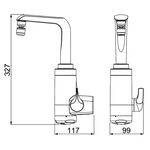 Torneira Elétrica para Cozinha de Parede Essence 5500W 220V Branca Lorenzetti