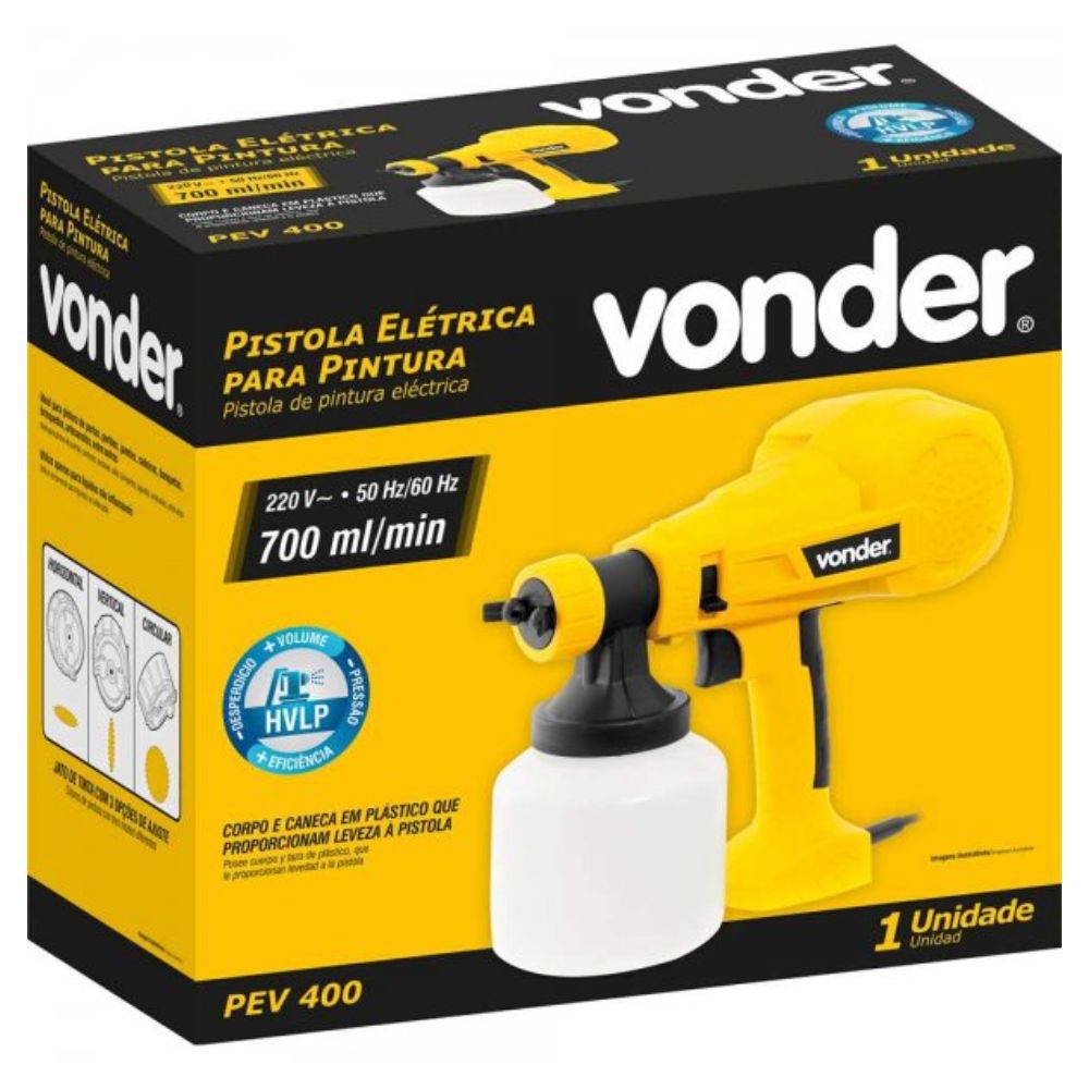 Pistola Elétrica para Pintura 400W PEV400 Vonder