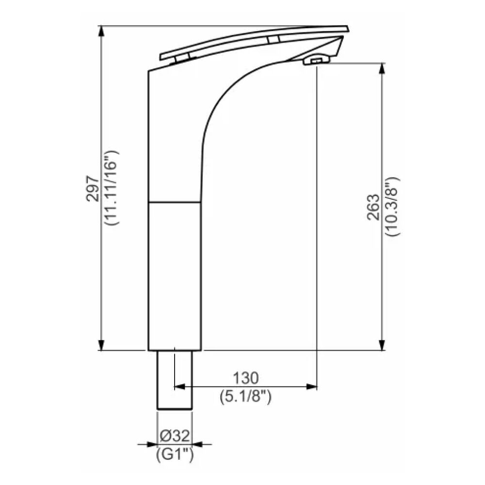 Torneira Misturador Monocomando para Banheiro Alto Flip Perflex
