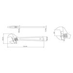 Chave Ajustável para Porcas 6" Tramontina com Corpo Forjado em Aço Carbono Cromado