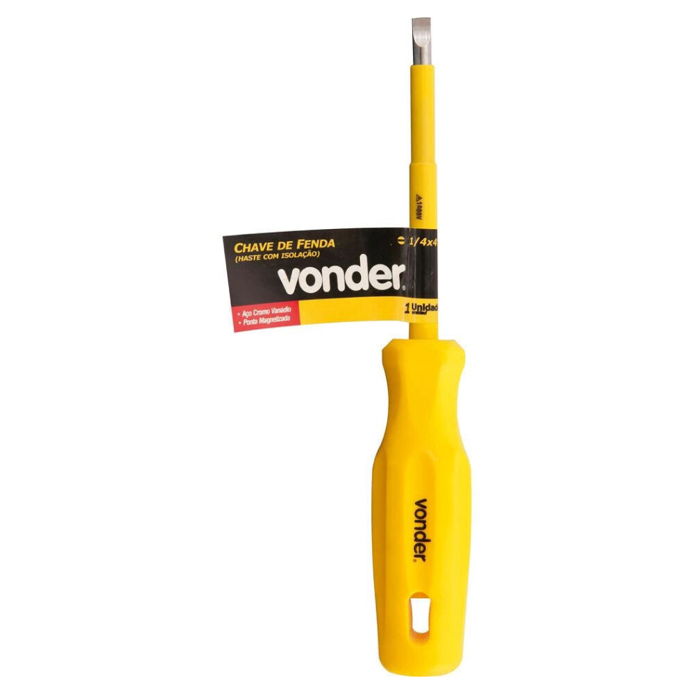 Chave Phillips com Haste Isolada 1/4"x6" Vonder