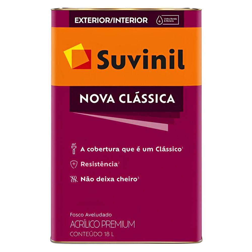 Tinta Acrílica Fosco Premium Nova Clássica Branco Neve 18L Suvinil
