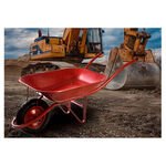 Carrinho de M&atilde;o com Ca&ccedil;amba Met&aacute;lica Vermelho 45L Soft Esfera Gordini