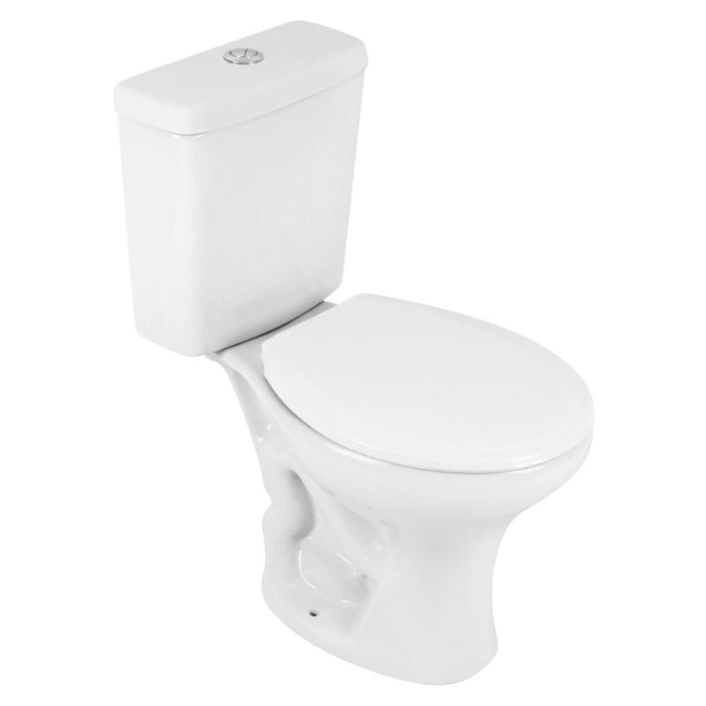 KIT Vaso Sanitário e Caixa Acoplada com Acessórios Saveiro Branco Celite