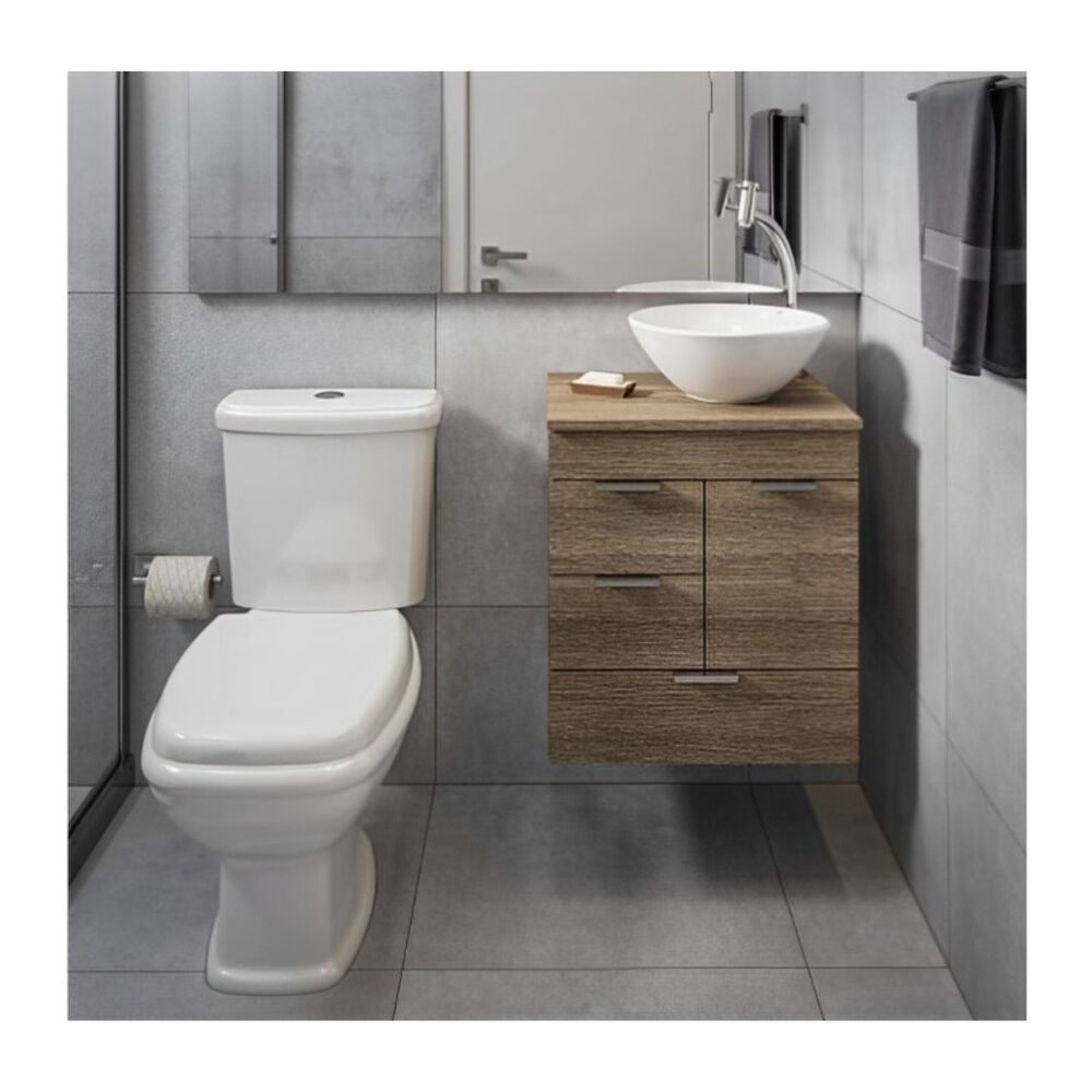 Kit Vaso Sanitário com Caixa Acoplada Ecoflush Fit Plus Branco Celite