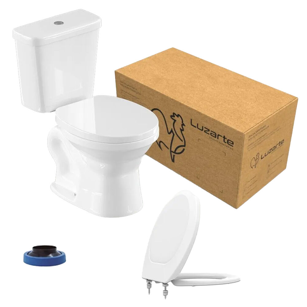 Kit Vaso Sanitário com Caixa Acoplada 3/6L Porto Branco Luzarte