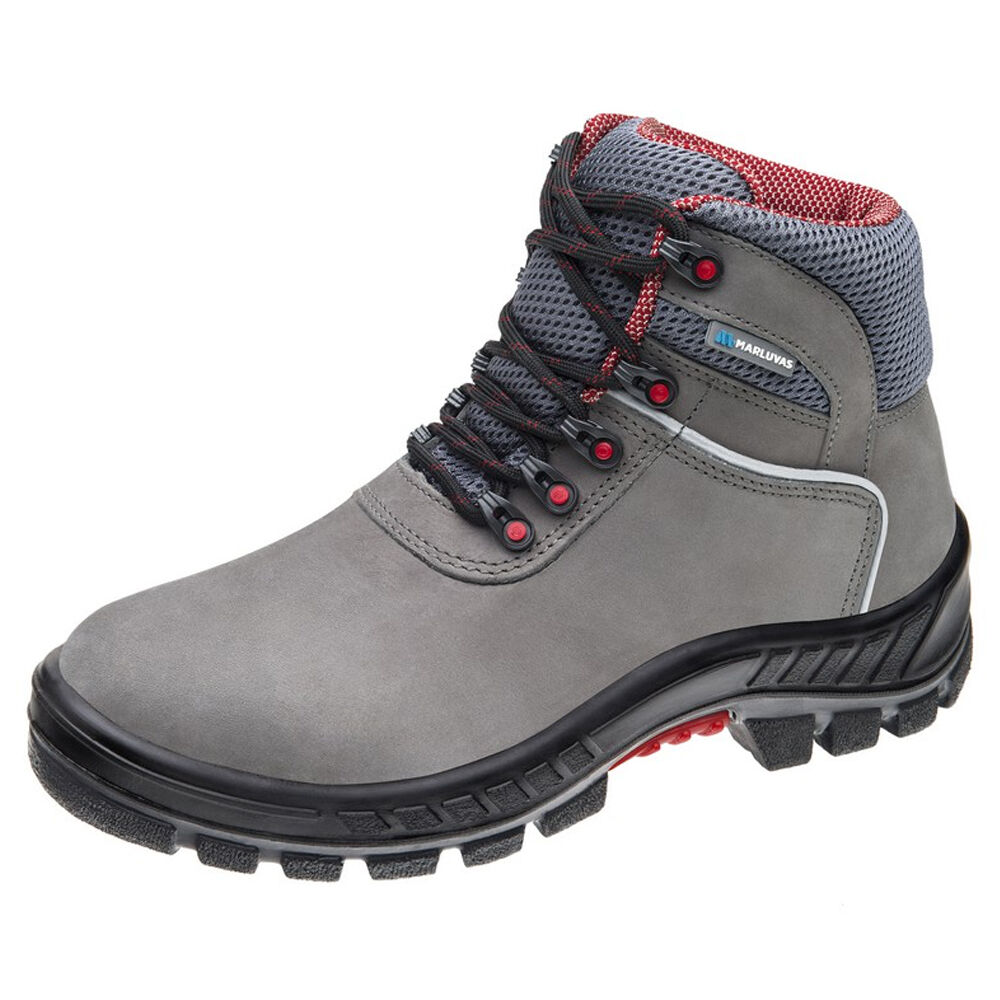 Botina de Seguranaça em Couro Nobuck Premier Marluvas Cinza