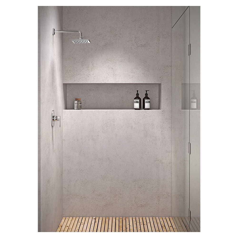 Ducha Quadrada com Tubo de Parede Cubo Cromado Deca