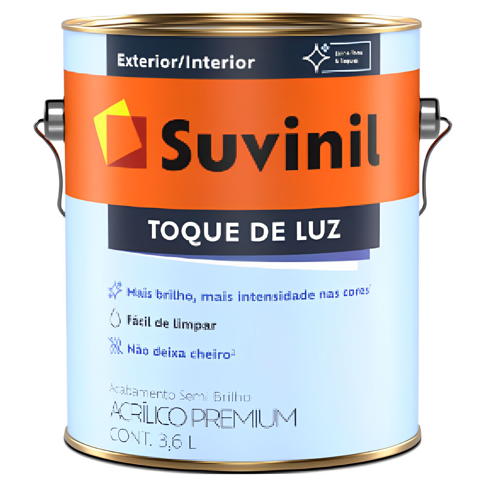 Tinta Acrílica Toque de Luz Premium Semibrilho Branco 3,6L Suvinil