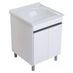 Armário Lavanderia com Tanque 61,5cm Gelo A.J. Rorato