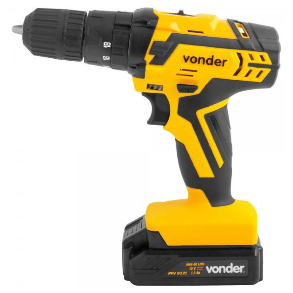 Furadeira Parafusadeira de Impacto PFV012I a Bateria 12V Bivolt com Maleta e Acessórios Vonder