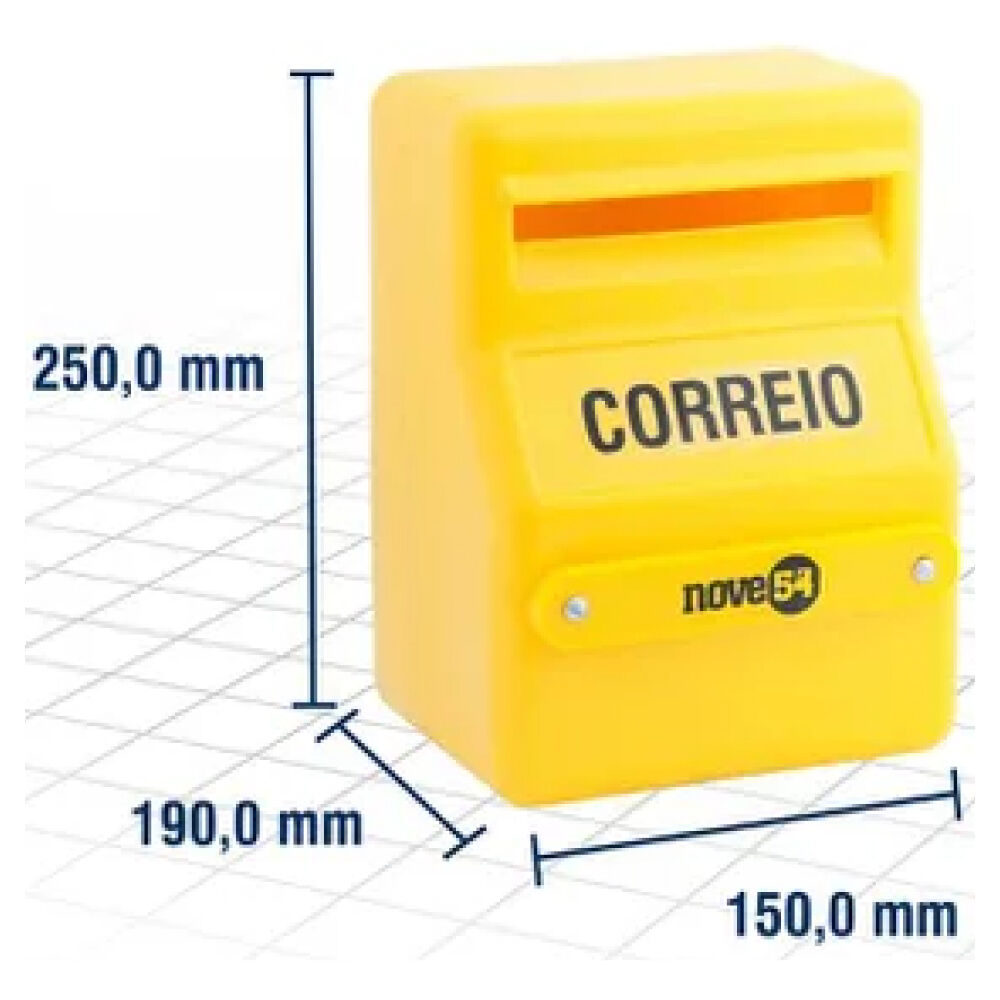 Caixa Plástica para Correspondência 15 x 25 x 19cm Nove54
