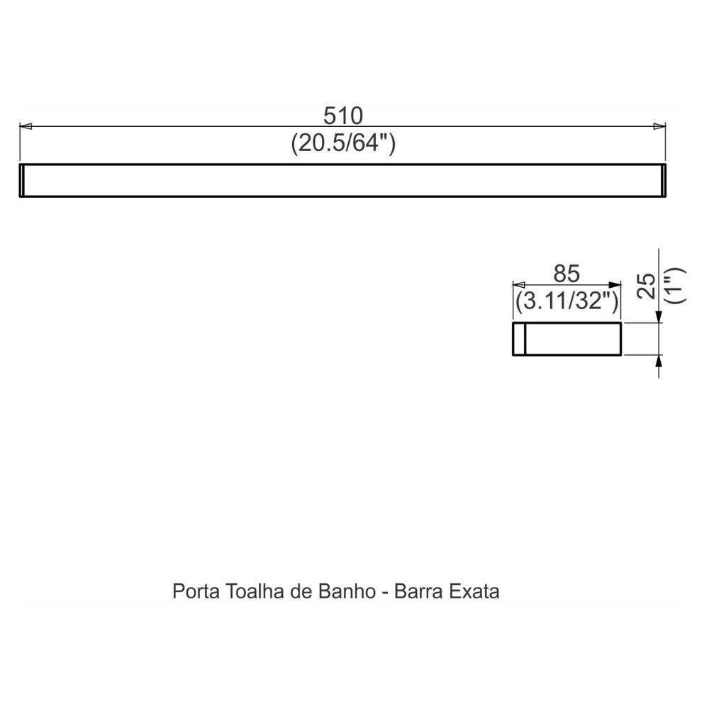 Porta Toalha de Banho Exata Perflex