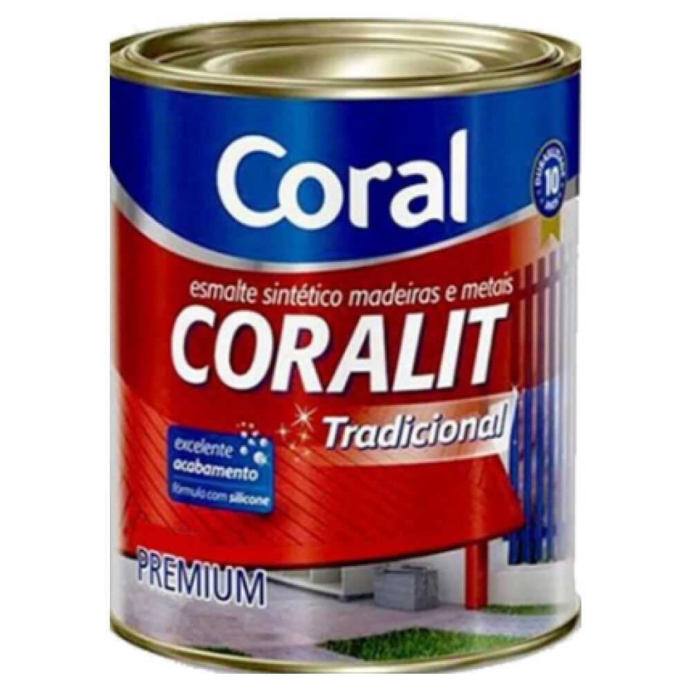 Esmalte Sintético Coralit Madeiras e Metais Brilhante Ultra Resistência 225ml Coral