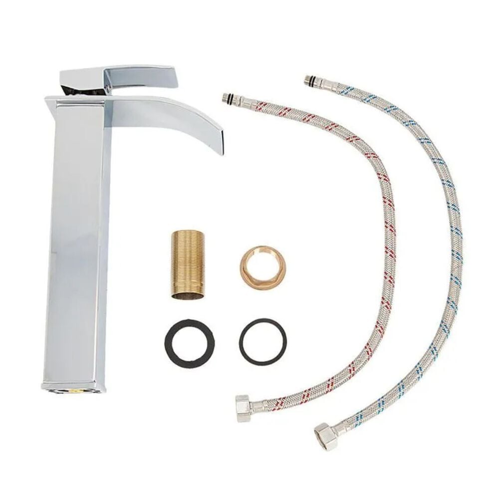 Misturador Monocomando para Lavatório Cascata Premium Bica Alta Cromado Brazil
