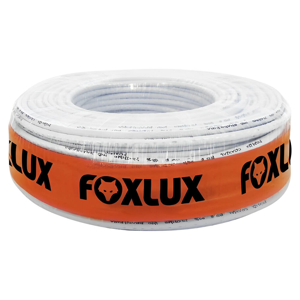 Fio Cabo Coaxial RG6 95% Foxlux