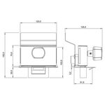 Fechadura PV90-1R-B Inox com Puxador Abertura para Dentro HDL