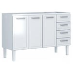 Gabinete de Aço p/ Pia 1,60 Apolo Flat Branco Cozimax